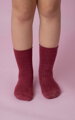 Lamama - Detské ponožky z bio bavlny vrbkované - bordové 