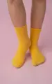 Lamama - Detské ponožky z bio bavlny vrubkované - žlté