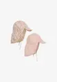Enfant - Šiltovka s predĺženým zadným dielom so šnúrkami UV filtrom -  Dusty Pink