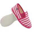 RAK - Papučky s uzatvorenou špičkou - ružový pásik 