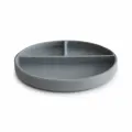 Mushie - Silikónový tanier s prísavkou - sivá/ stone