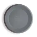 Mushie - Silikónový tanier s prísavkou - sivá/ stone