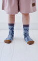 Lamama - Detské ponožky z bio bavlny - modrý leopard 
