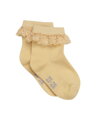 Minymo - Detské ponožky s volánikom - žlté