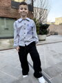Mini Flannel Shirt – detská flanelová košeľa s výšivkou  ''living the best life''