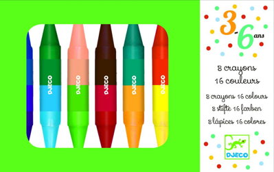 Obojstranné pastelky 8 ks = 16 farieb