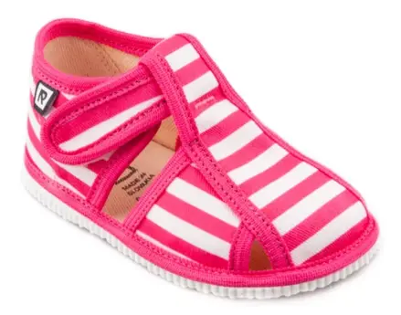 RAK - Papučky s uzatvorenou špičkou - ružový pásik 