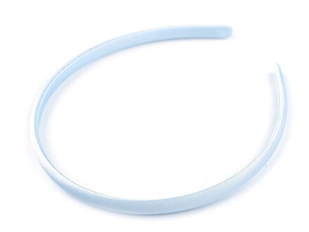 Saténová čelenka do vlasov - svetlomodrá