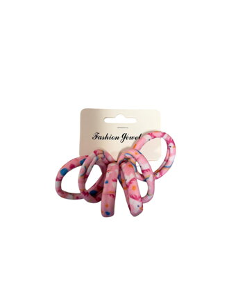Gumičky do vlasov - ružové 6ks
