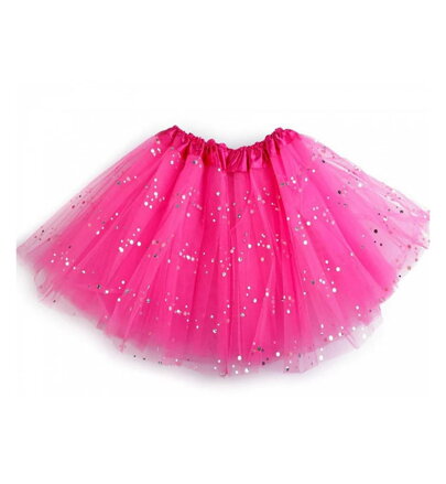 Detská tutu suknička - ružová trblietavá 2-6rokov