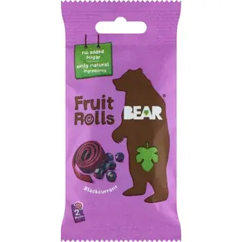 BEAR Fruit Rolls - čierna ríbezľa 20g