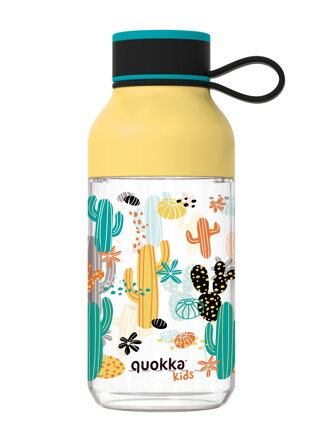 Quokka Plastová fľaša Ice Kids s pútkom Cactus 430 ml