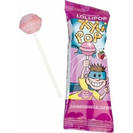 Miradent -  XyliPop lízatko so xylitolom jahoda 6 g