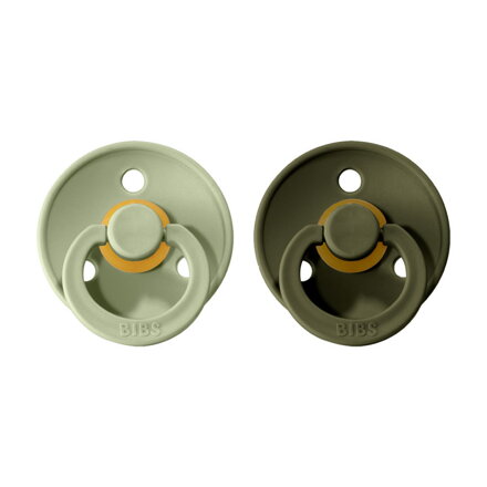 BIBS Colour 2 - cumlíky z prírodného kaučuku 2ks - (Sage / Hunter Green)