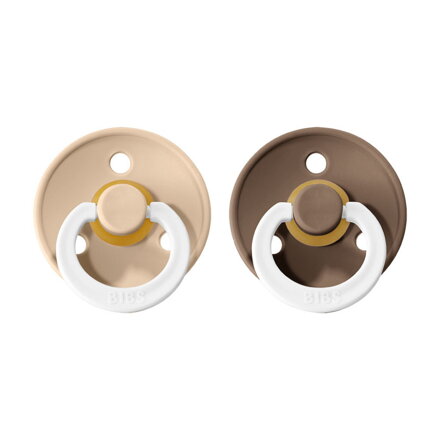 BIBS Colour 1 - cumlíky z prírodného kaučuku 2ks - (Vanilla Nočný / Dark Oak Nočný)