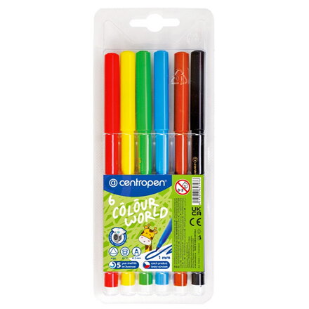 Centropen - Farebné fixy Colour World 6ks