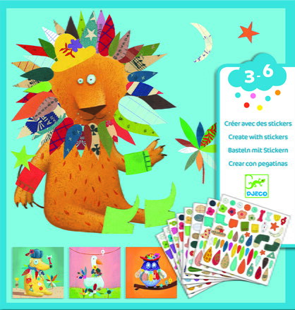 Djeco -  Tvoríme so samolepkami: Zvieratká