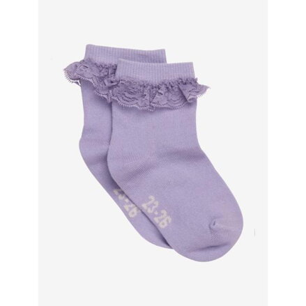Minymo - Detské ponožky s volánikom - fialové