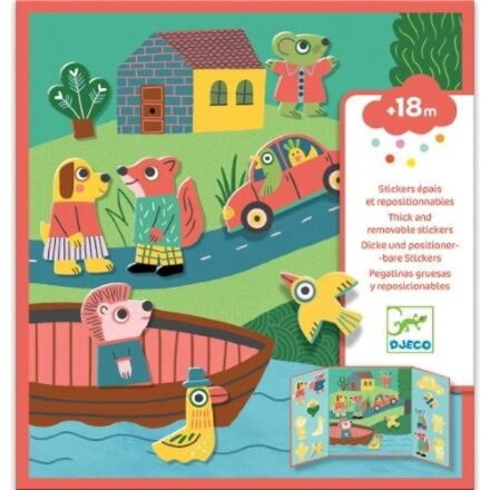 Djeco znovupoužiteľné samolepky pre najmenších Zvieratká