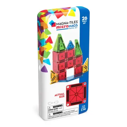 Magna - Tiles: Magnetická stavebnica microMAGS Travel Set 26 dielov