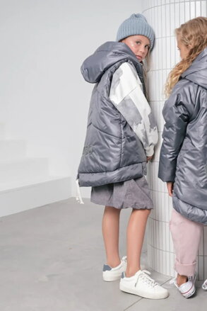 Booso - Detská vesta -  sivá farba