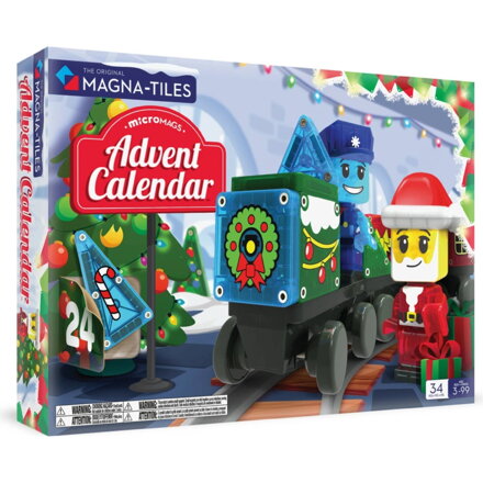 Magna-tiles - Magnetická stavebnica:  Adventný kalendár 34 ks