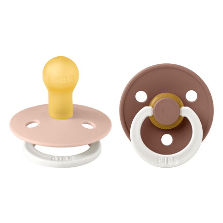 BIBS Colour 1 - cumlíky z prírodného kaučuku 2ks – Blush Nočný / Woodchuck Nočný
