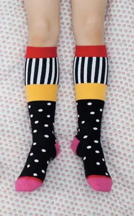 Lamama - Detské podkolienky - pásiky a bodky