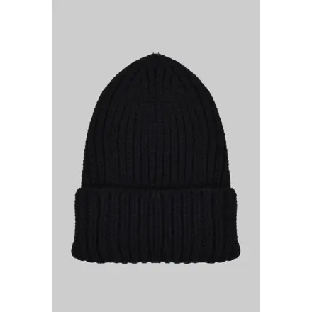 Minikid - Merino čiapka čierna fluffy