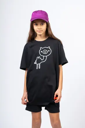 Lemur - Detské Tričko ŤAVA čierne