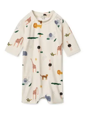 LIEWOOD - Plavky s rukávom UPF50+ cream thor