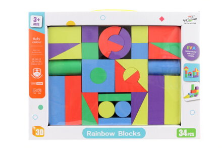 Mega Creative - MÄKKÉ FAREBNÉ PENOVÉ KOCKY