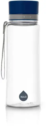 My Equa  - fľaša 600ml - priesvitná s modrým vrchnákom