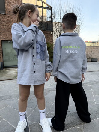 Mini Flannel Shirt – detská flanelová košeľa s výšivkou  ''living the best life''