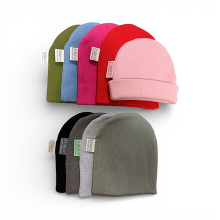 MINIOO dvojvrstvová čiapka 0-12 mes.