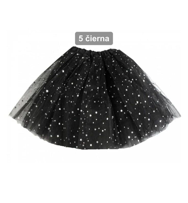 Detská tutu suknička - čierna trblietavá 2-6rokov