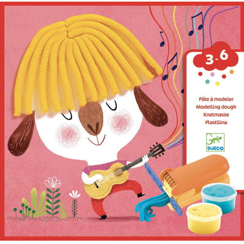 Djeco - Tvorenie s plastelínou: Kučery a rovné vlasy