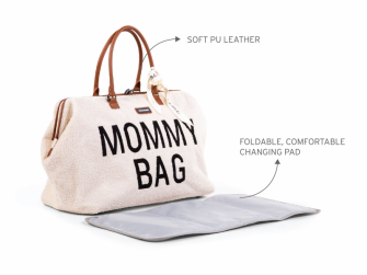 CHILDHOME PREBAĽOVACIA TAŠKA MOMMY BAG TEDDY OFF WHITE