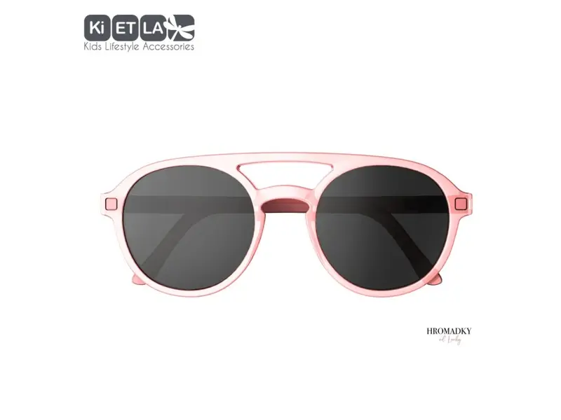 KiETLA - CraZyg-Zag slnečné okuliare PiZZ 9-12 rokov pink pilotky