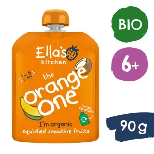 Ella's Kitchen - BIO ORANGE ONE ovocné pyré s mangom (90 g) 