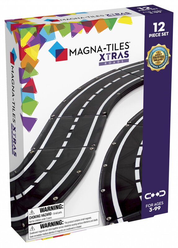 Magna-Tiles:  Magnetická stavebnica Xtras Roads 12 dielov