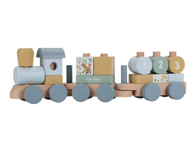 Little Dutch - Vláčik drevený Forest Friends