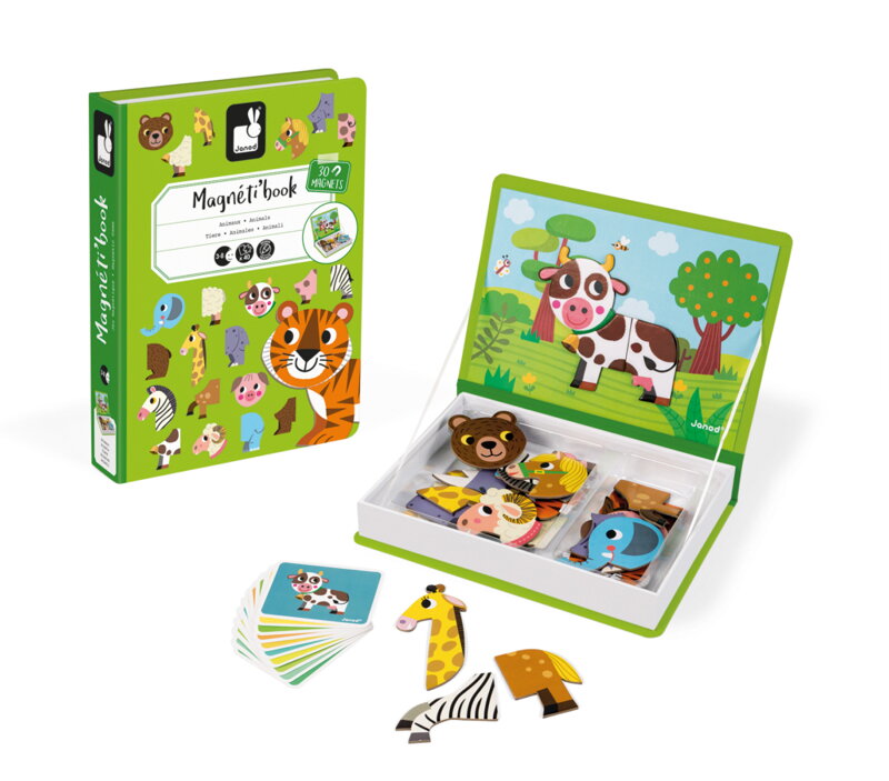 Janod - Magnetická kniha - Zvieratá
