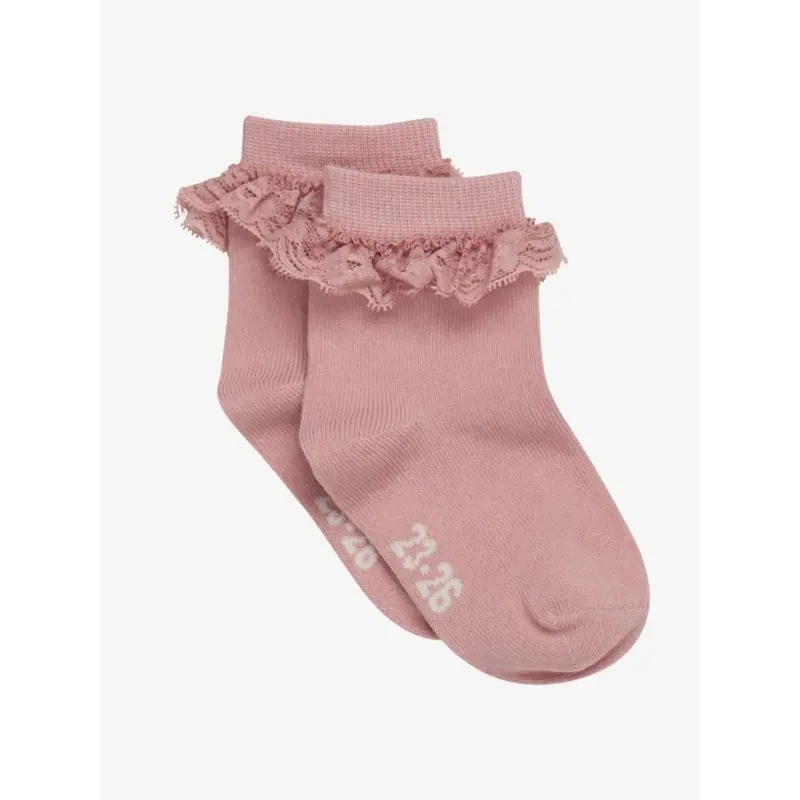 Minymo - Detské ponožky s volánikom - ružové