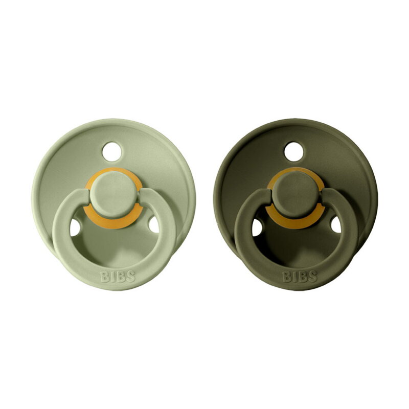 BIBS Colour 2 - cumlíky z prírodného kaučuku 2ks - (Sage / Hunter Green)