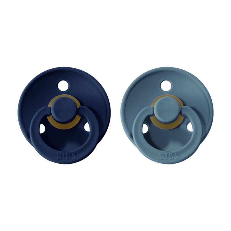 BIBS Colour 2 - cumlíky z prírodného kaučuku 2ks - (Deep Space / Petrol)