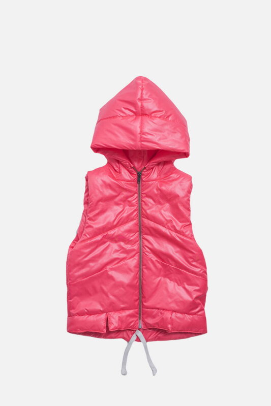 Booso - Detská vesta - ružová krikľavá