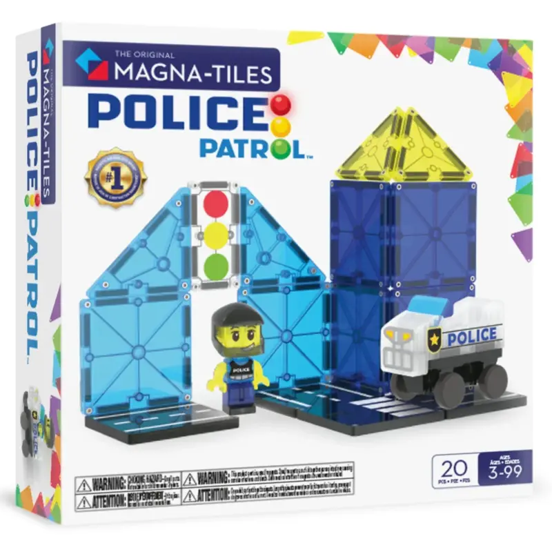 Magna - Tiles: Magnetická stavebnica Police Patrol 20 dielov