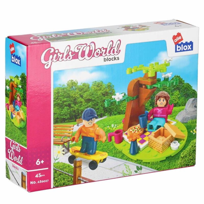 Stavebnica - Dievčenský piknik s postavičkami