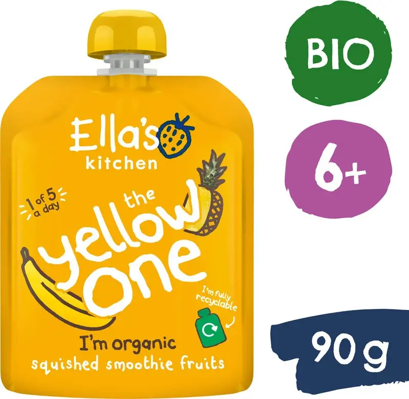 Ella's Kitchen - BIO YELLOW ONE Ovocné pyré s banánom (90 g)